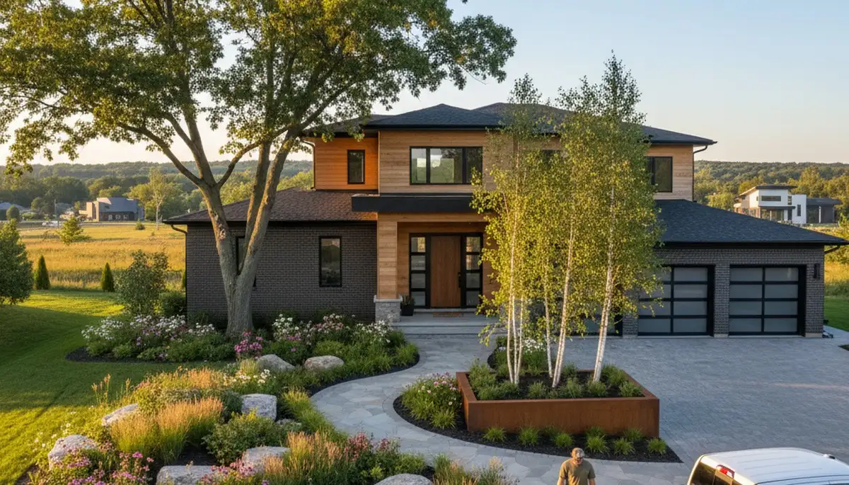 Professional landscaping crew serving Madison, WI with lawn care and yard maintenance services