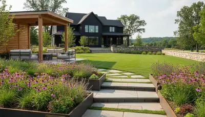 Landscaping crew providing lawn care services in Madison, WI