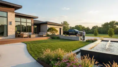 Landscape maintenance service in Madison, WI for a well-kept residential lawn