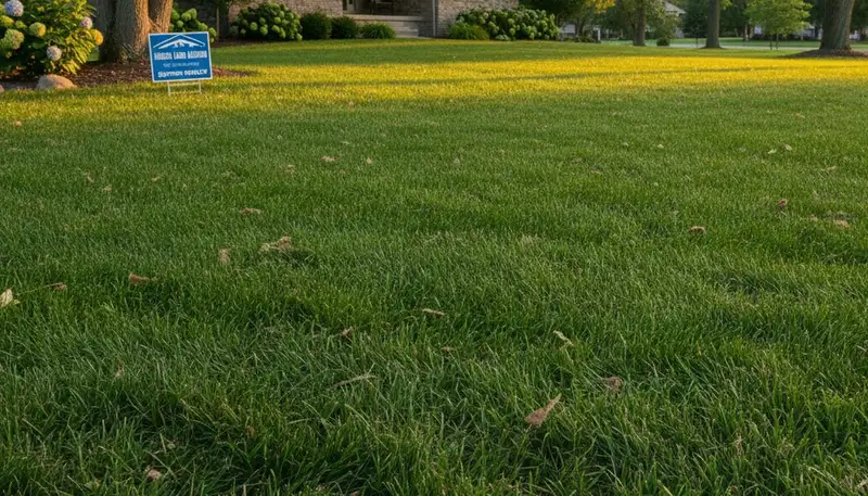 Madison WI lawn showing healthy post-aeration recovery by Chop Chop Landscaping
